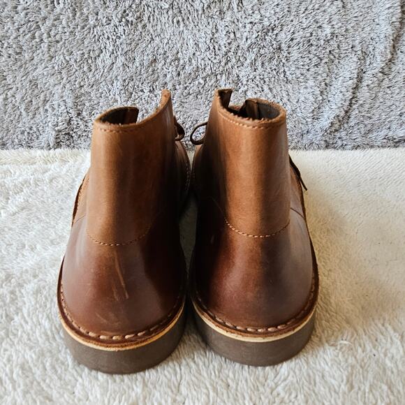 Clarks Men Leather Bushacre 2 Chukka Lace Up Desert Ankle Boots Brown Beeswax 12 - Picture 4 of 7